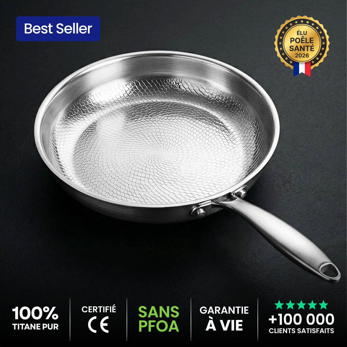 Poêle 100% Titane Pur — TITANOX®
